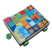 Educational toy building blocks cart for kids